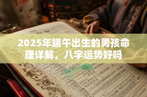 2025年端午出生的男孩命理详解，八字运势好吗