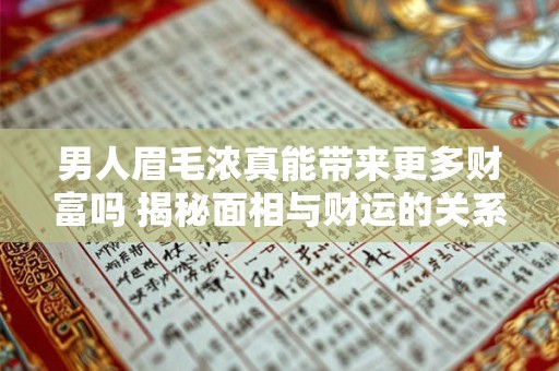男人眉毛浓真能带来更多财富吗 揭秘面相与财运的关系