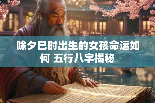 除夕巳时出生的女孩命运如何 五行八字揭秘