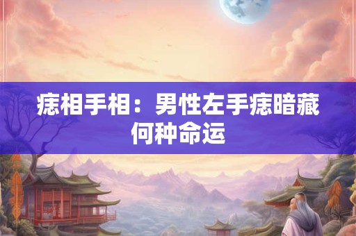 痣相手相：男性左手痣暗藏何种命运