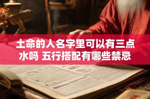 土命的人名字里可以有三点水吗 五行搭配有哪些禁忌
