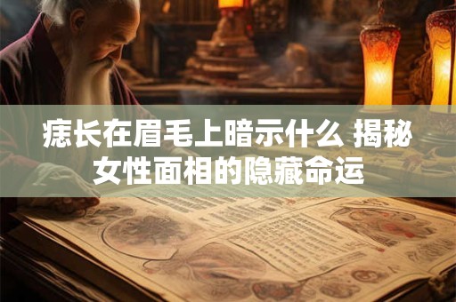 痣长在眉毛上暗示什么 揭秘女性面相的隐藏命运