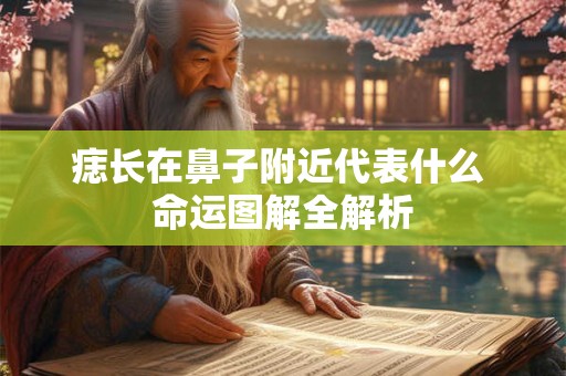 痣长在鼻子附近代表什么 命运图解全解析