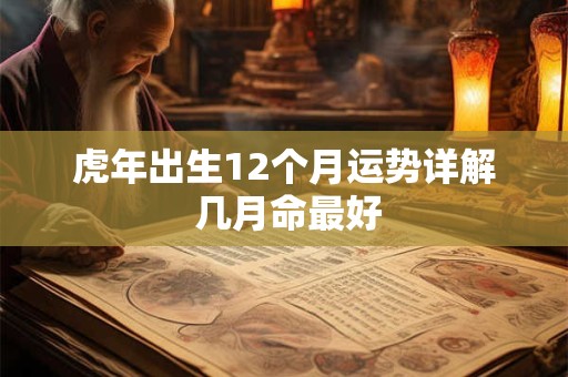 虎年出生12个月运势详解 几月命最好