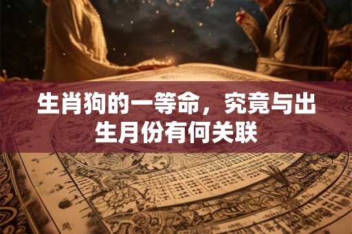 生肖狗的一等命，究竟与出生月份有何关联