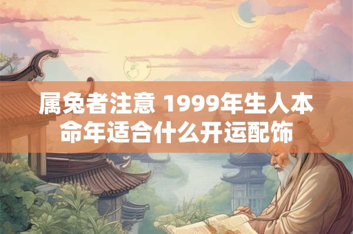 属兔者注意 1999年生人本命年适合什么开运配饰