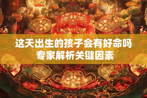这天出生的孩子会有好命吗 专家解析关键因素