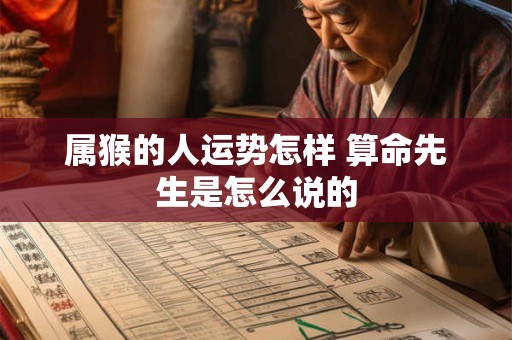 属猴的人运势怎样 算命先生是怎么说的