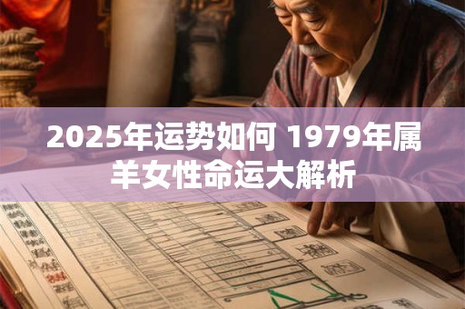 2025年运势如何 1979年属羊女性命运大解析