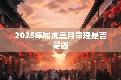 2025年属虎三月命理是吉是凶