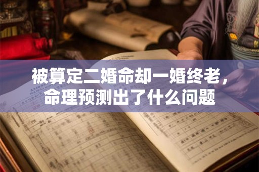 被算定二婚命却一婚终老，命理预测出了什么问题