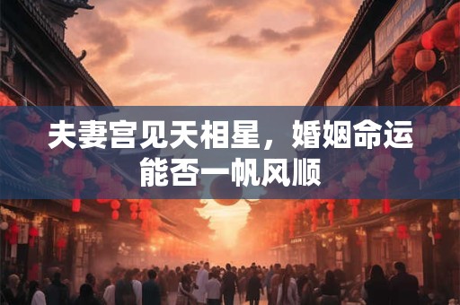 夫妻宫见天相星，婚姻命运能否一帆风顺
