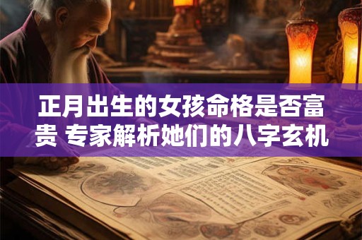 详细阅读:正月出生的女孩命格是否富贵 专家解析她们的八字玄机 正月出生的女孩命格是否富贵 专家解析她们的八字玄机