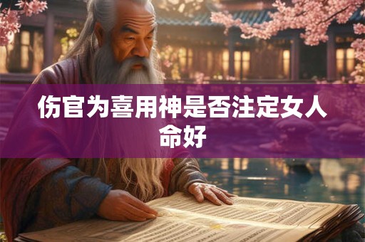 伤官为喜用神是否注定女人命好