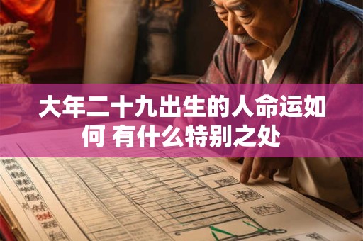 详细阅读:大年二十九出生的人命运如何 有什么特别之处 大年二十九出生的人命运如何 有什么特别之处