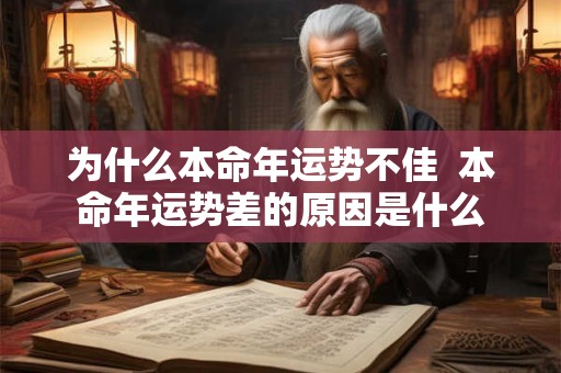 为什么本命年运势不佳  本命年运势差的原因是什么
