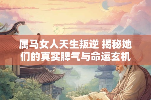 属马女人天生叛逆 揭秘她们的真实脾气与命运玄机 属马女人天生叛逆 揭秘她们的真实脾气与命运玄机