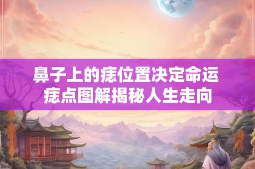 鼻子上的痣位置决定命运 痣点图解揭秘人生走向