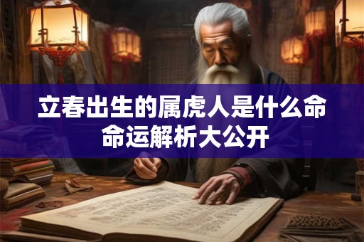 立春出生的属虎人是什么命 命运解析大公开