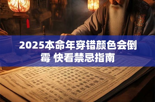 2025本命年穿错颜色会倒霉 快看禁忌指南