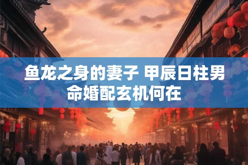 鱼龙之身的妻子 甲辰日柱男命婚配玄机何在