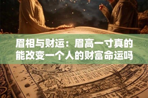 眉相与财运：眉高一寸真的能改变一个人的财富命运吗