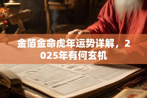 金箔金命虎年运势详解，2025年有何玄机