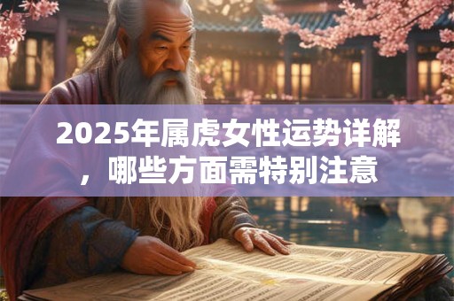 2025年属虎女性运势详解，哪些方面需特别注意