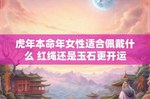 虎年本命年女性适合佩戴什么 红绳还是玉石更开运