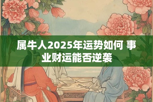 属牛人2025年运势如何 事业财运能否逆袭