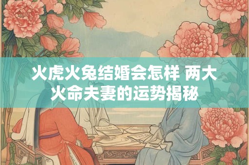 火虎火兔结婚会怎样 两大火命夫妻的运势揭秘