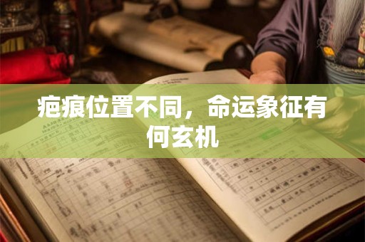 疤痕位置不同，命运象征有何玄机