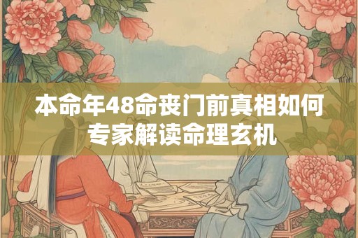 本命年48命丧门前真相如何 专家解读命理玄机