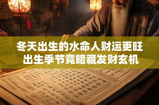 冬天出生的水命人财运更旺 出生季节竟暗藏发财玄机