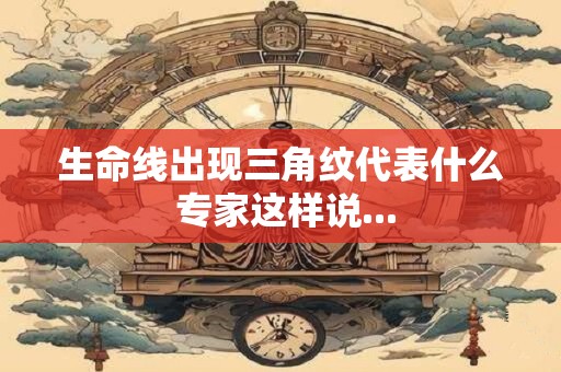 生命线出现三角纹代表什么 专家这样说...