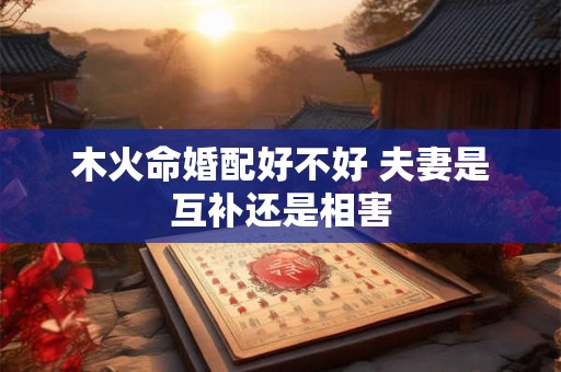 木火命婚配好不好 夫妻是互补还是相害