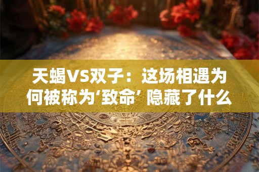 天蝎VS双子：这场相遇为何被称为‘致命’ 隐藏了什么秘密