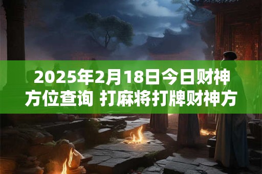 2025年2月18日今日财神方位查询 打麻将打牌财神方位！