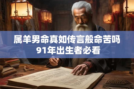 属羊男命真如传言般命苦吗 91年出生者必看