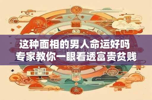 这种面相的男人命运好吗 专家教你一眼看透富贵贫贱