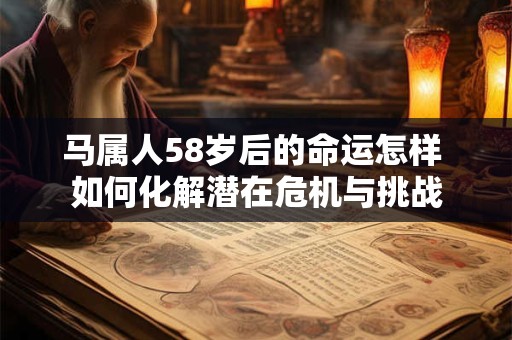 马属人58岁后的命运怎样 如何化解潜在危机与挑战
