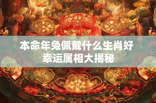 本命年兔佩戴什么生肖好 幸运属相大揭秘