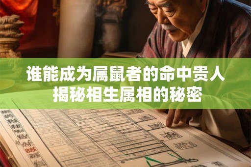 谁能成为属鼠者的命中贵人 揭秘相生属相的秘密