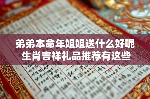 弟弟本命年姐姐送什么好呢 生肖吉祥礼品推荐有这些
