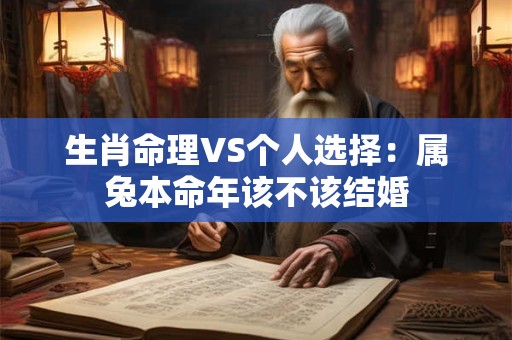 生肖命理VS个人选择：属兔本命年该不该结婚
