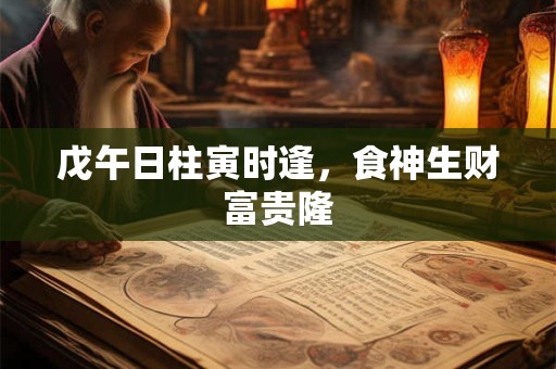 戊午日柱寅时逢，食神生财富贵隆
