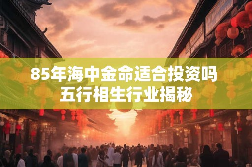 85年海中金命适合投资吗 五行相生行业揭秘