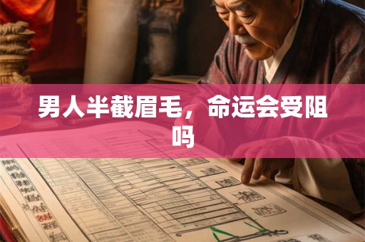 男人半截眉毛，命运会受阻吗