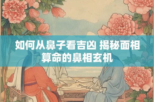 详细阅读:如何从鼻子看吉凶 揭秘面相算命的鼻相玄机 如何从鼻子看吉凶 揭秘面相算命的鼻相玄机