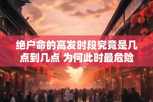 绝户命的高发时段究竟是几点到几点 为何此时最危险